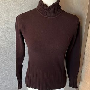 Brown soft stretch turtleneck S